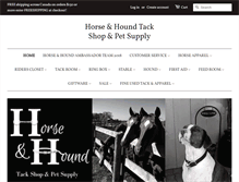 Tablet Screenshot of horseandhound.ca